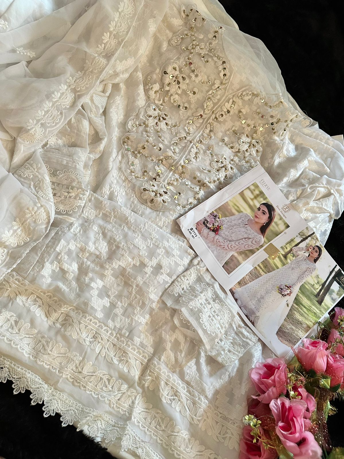 501 Ziaaz Designs Embroidery Georgette Pakistani Suits Wholesale Market In Surat
